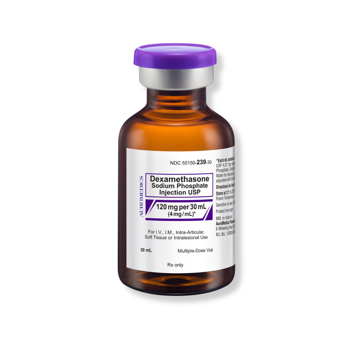 Dexamethasone Sodium Phosphate 4 mg/mL Injection 30 mL (25/Bx)