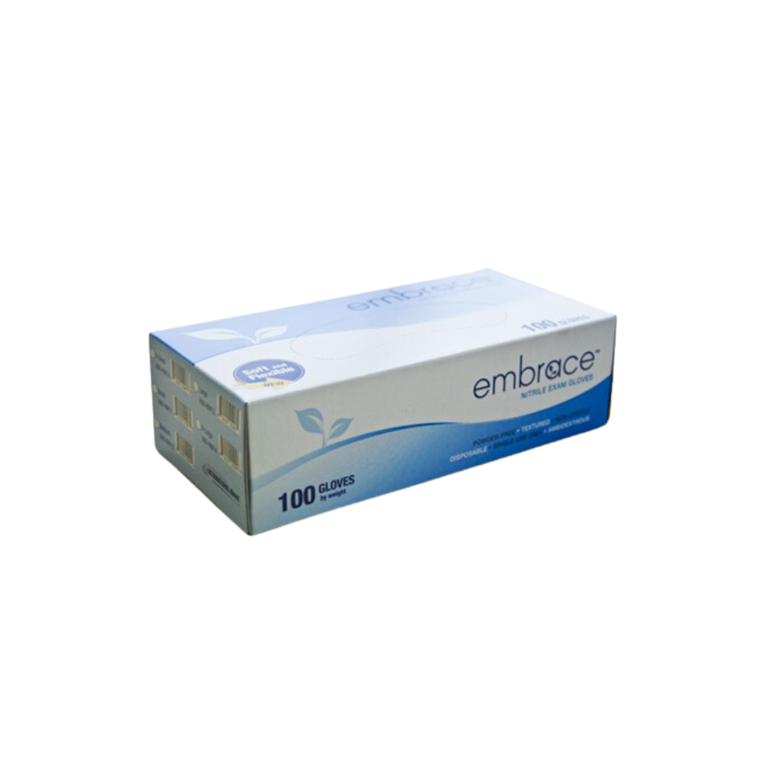 Embrace Nitrile Exam Gloves (100/BX, 10BX/CS)