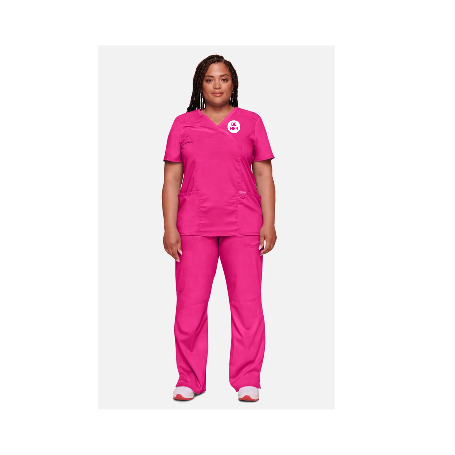 Pink Scrubs w/ Be Her Logo - CHEROKEE