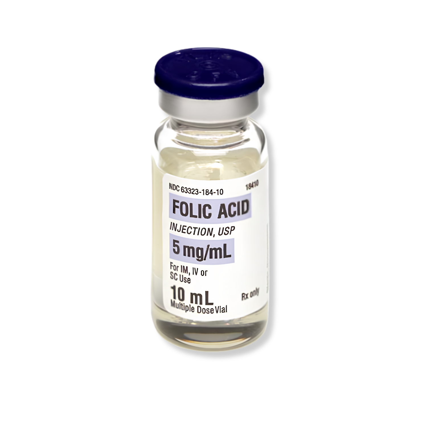 Folic Acid 5mg/ml 10mL Vial