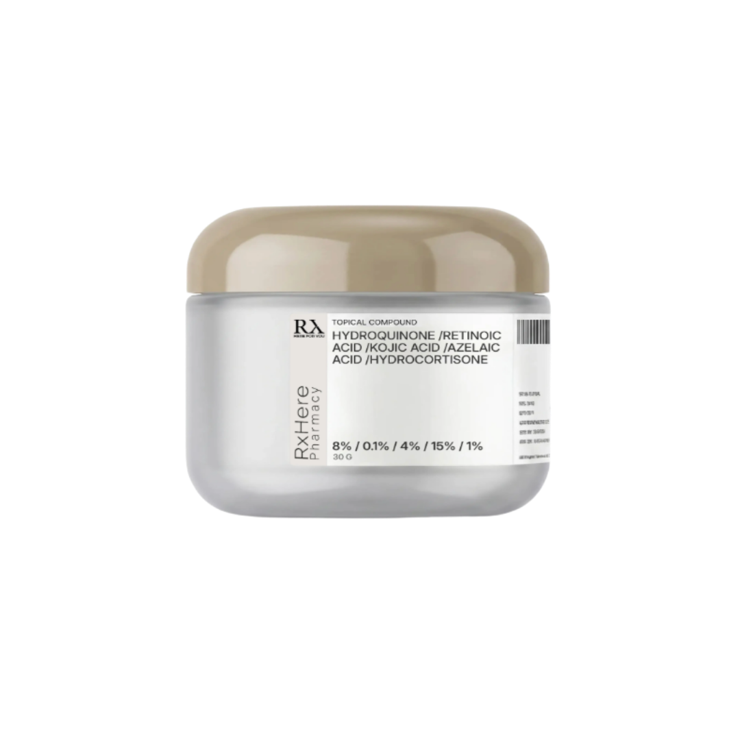 Hydroquinone/Retinoic Acid/Kojic Acid/Azelaic Acid/Hydrocortisone Cream Compounded 503A